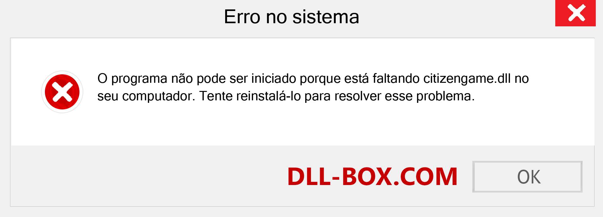 Arquivo citizengame.dll ausente ?. Download para Windows 7, 8, 10 - Correção de erro ausente citizengame dll no Windows, fotos, imagens